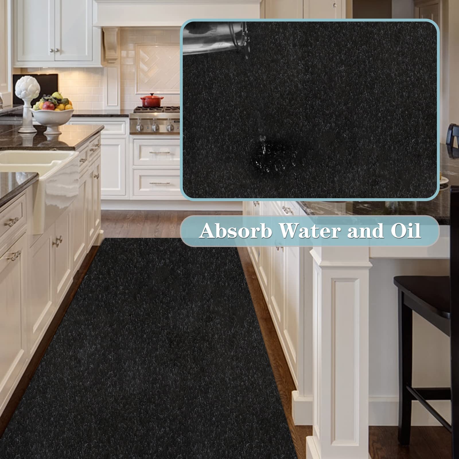 Runner Rug 4Ft X 34Ft, Ayoha 2'-82' Utility Carpet Runner For Entryway Hallway Aisles Balcony Garages, Area Rugs With Non-Slip R