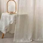 Ftinala 108 Inch Curtains Natural Linen Sheer Curtains 108 Inches Long Pinch Pleated Drapes Extra Long Neutral Farmhouse Curtain