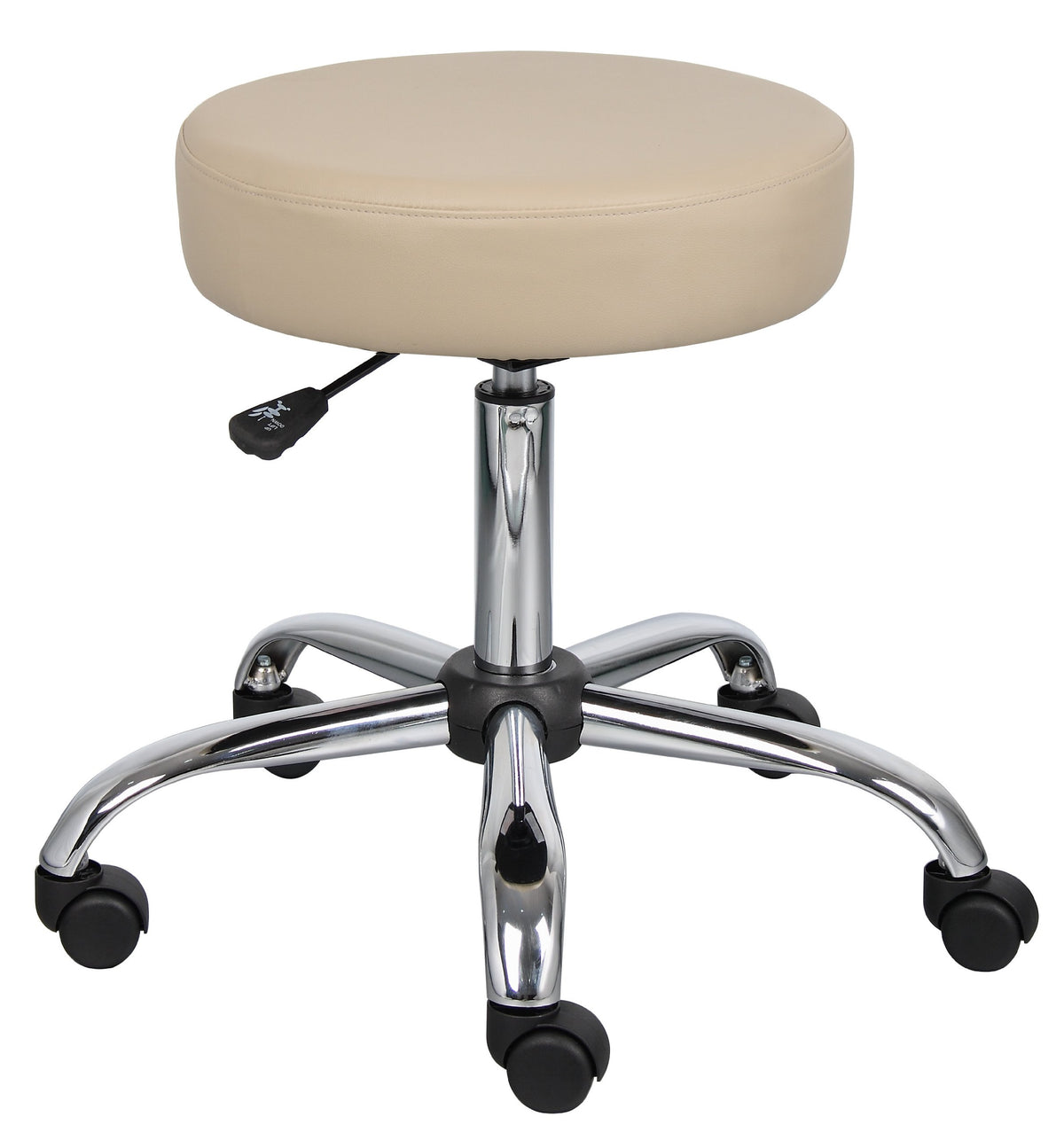 Boss B240-Bg Beige Caressoft Backless Doctor'S Stool, Seat: 17-Inch Diameter