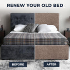 Paulato By Ga.I.Co. Bed Headboard & Frame Cover - Head Board Covers - Soft Polyester Fabric Cover - 1-Piece Form Fit Stretch Fur
