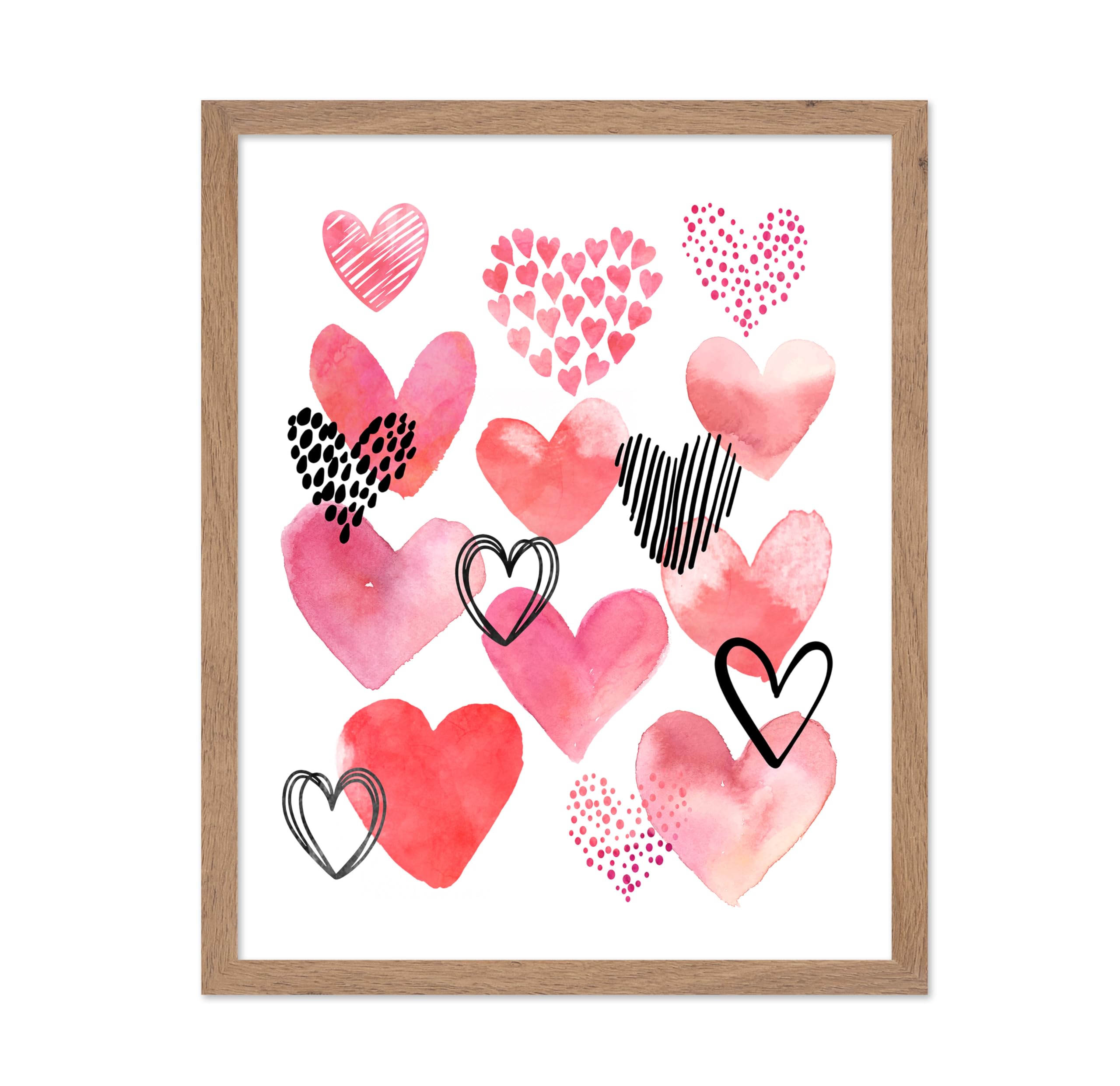 Poster Master Vintage Romantic Poster - Retro Minimalist Print - Gift for Artist, Friend - Valentine, Heart Shapes, Love, Intima