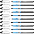 Schneider Slider Basic M (Medium) Ballpoint Pen, 1.0 Mm, Transparent Barrel, Black Ink, Box Of 10 Pens (151101)
