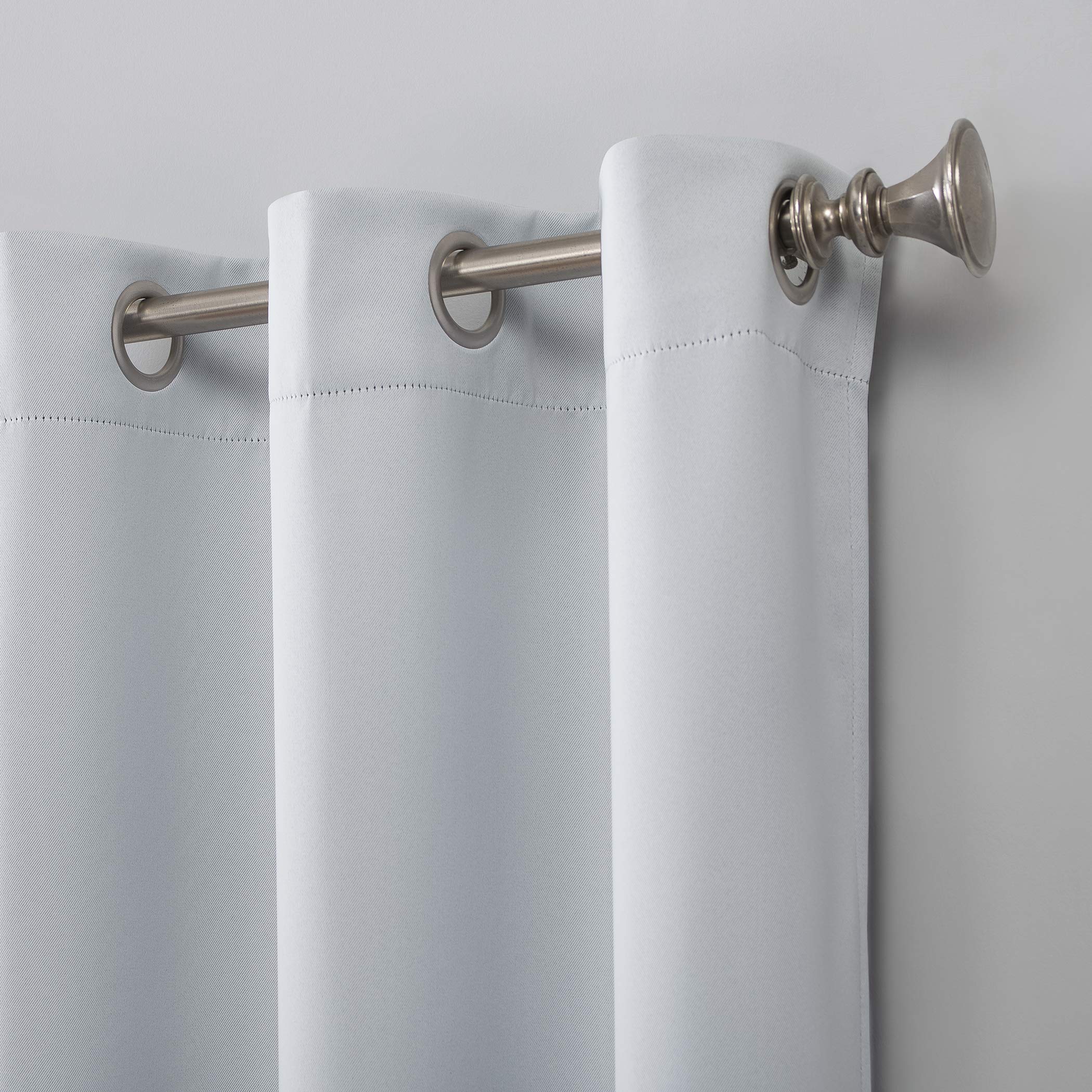 Sun Zero Easton Energy Saving Blackout Grommet Curtain Panel, 40' X 54', Dove White