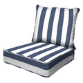 Honeycomb Outdoor Deep Seat, 24' W X 23' D, Cabana Stripe Blue & White Outdoor Chair Cushion
