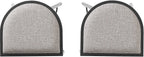 Crosley Furniture Ellery Upholstered Seat Counter Height Bar Stools Set Of 2, Gray/Matte Black
