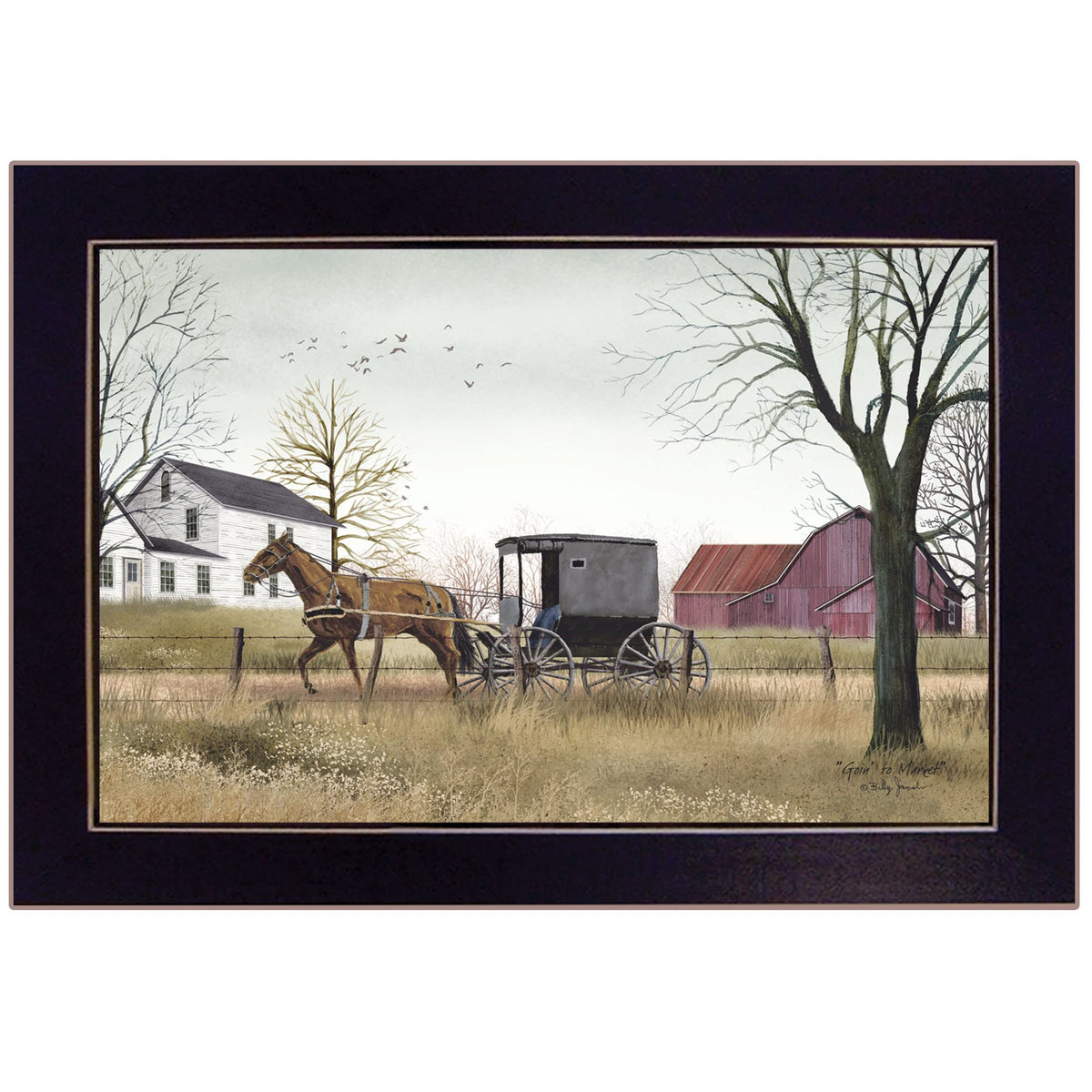 Goin To Market 4 Black Framed Print Wall Art