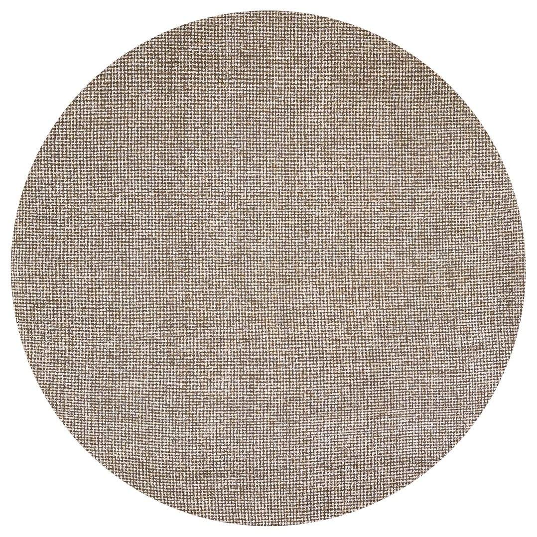 Overstock London Abstract/Tweed Wool Hand-Tufted Rug Brown 8' X 8' 8' Round Indoor Round