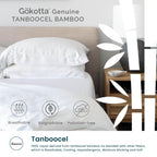 Gokotta Fitted Sheet Only - 15 Inch Pocket Bamboo Rayon Fitted Sheet, Super Soft And Cooling Bottom Sheet With 4 Elastic Corner