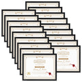 WIFTREY 8.5x11 Black Picture Frame Set of 18, 8.5x11 Photo Frames Bulk for Document Certificate Award Diploma, Wall Hanging or T
