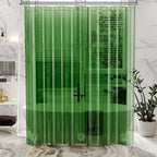 Amazerbath Premium Eva Shower Curtain Clear Pine Green, Luxury Shower Curtain Dark Green Ultra Soft, Waterproof Bathroom Shower