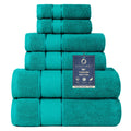 COZYART Teal Bath Towels Set 6 Piece, Luxury 100% Turkish Cotton 650GSM Hotel Quality, Soft, Absorbent,Towel Sets for Bathroom |