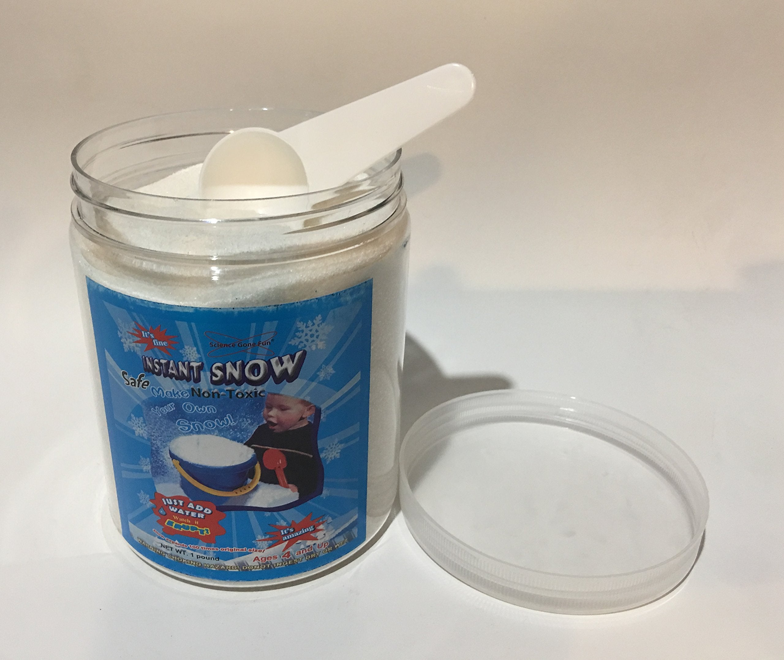 Science Gone Fun Polymer Instant Snow The Perfect Artificial Snow, Makes 8 Gallons of Snow