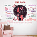 Black Girl Inspirational Quote Wall Decal Butterfly Sticker Motivational Saying American Wall Decor Sticker for Wall Decoration 
