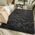 LOCHAS Ultra Soft Indoor Modern Area Rugs Fluffy Living Room Carpets for Children Bedroom Home Decor Nursery Rug 6x9 Feet, Dark 