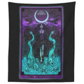 The Morrigan Death Tarot Card Tapestry - Pagan Gothic Witch Wall Hanging Home Decor (60 x 50)