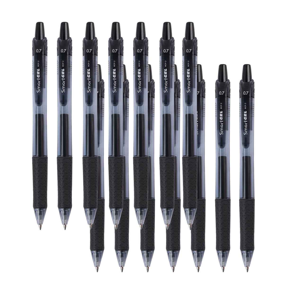 Courise 30 Pack Black Gel Pens, Retractable Medium Point Gel Ink Pens Smooth Writing For School Office Home, Comfort Grip(15 Pen