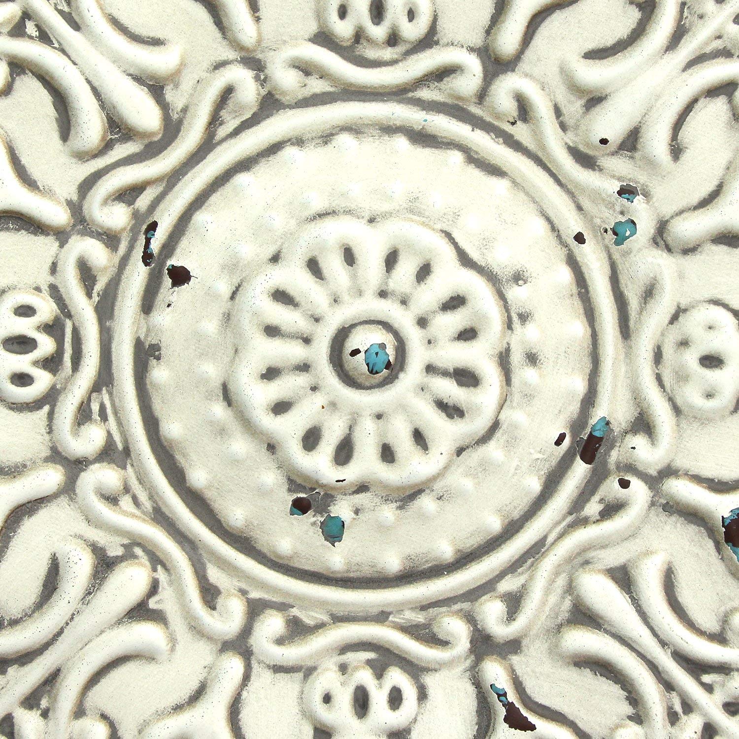 HomeRoots 13' X 0.5' X 13' Small White Medallion Wall Decor