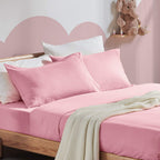 Sleep Zone Kids Queen Bed Sheets Set 4-Piece - Super Soft & Cute Kids Sheet Set With Flat Sheet, Fitted Sheet, Pillowcase (Queen