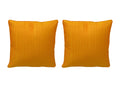 Fablinen Polyester Cushion Cover (Size 24X24 Inches 60X60 Cms) 2 Pc Set Yellow Colour