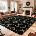 8x10 Fluffy Area Rugs for Living Room,Shag Area Rug for Bedroom,Geometric Soft Fuzzy Rug Non-Shedding Indoor Plush Carpet for Ki