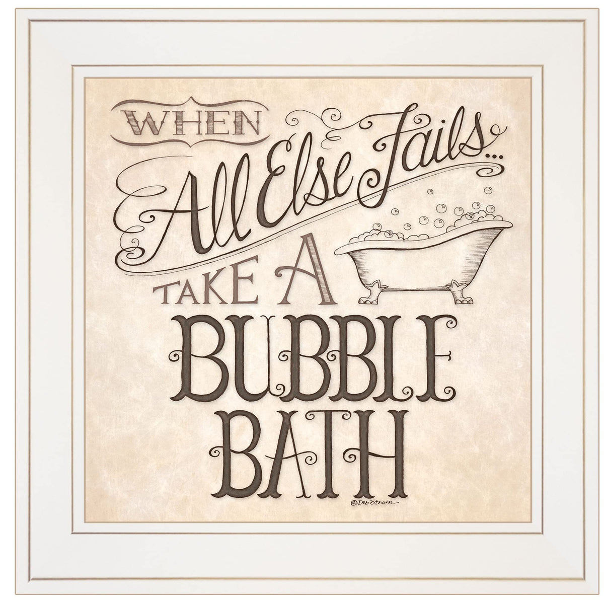 When All Else Fails 2 White Framed Print Wall Art