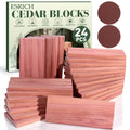ESRICH Cedar Blocks for Clothes Storage, 24 Pack 100% Natural Cedars