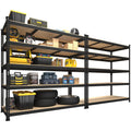 Primezone 2 Pack Heavy Duty Storage Shelves - 47' W X 18' D X 71' H 5 Tier Adjustable Garage Storage Shelving, Metal Storage Utility Rack Shelf Unit For Warehouse Pantry Closet Kitchen, Black