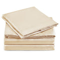Love'S Cabin Full Size Satin Sheet Sets - 4 Piece Beige Silky Satin Sheet Set Full With Deep Pocket, Luxury Silk Feel Satin Bed Sheets Full Bedding Set (1 Flat Sheet,1 Fitted Sheet,2 Pillow Cases)