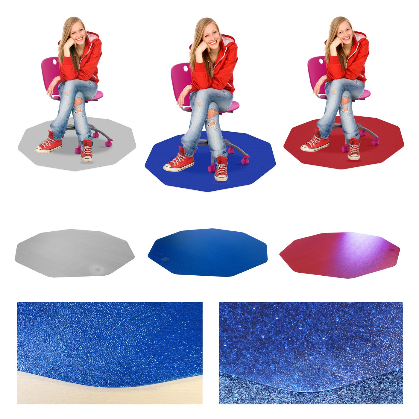 Floortex 9 Chairmat Lp/Mp 40'X40' Clear