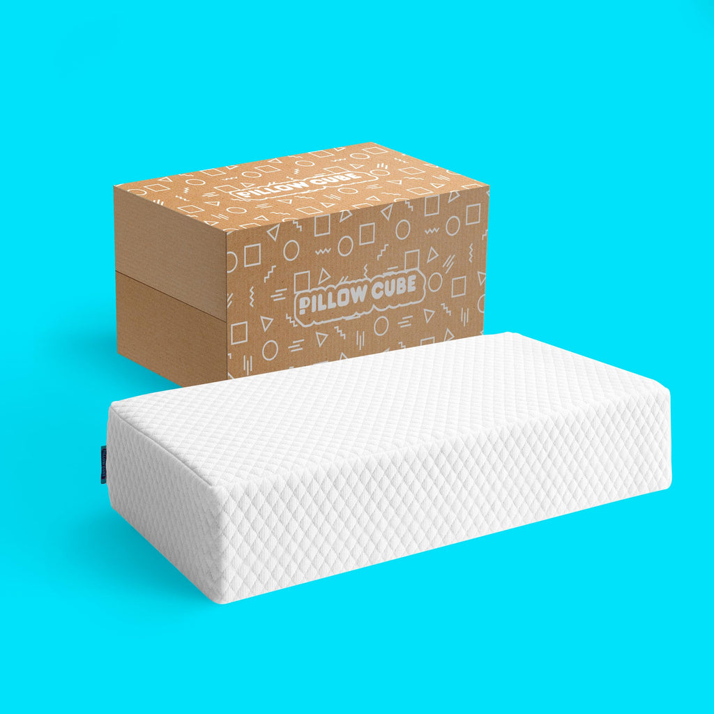 Pillow Cube Side Cube - 5" Cooling Memory Foam Pillow for Side Sleepers - White - King/Queen/Twin 24"x12"x5"