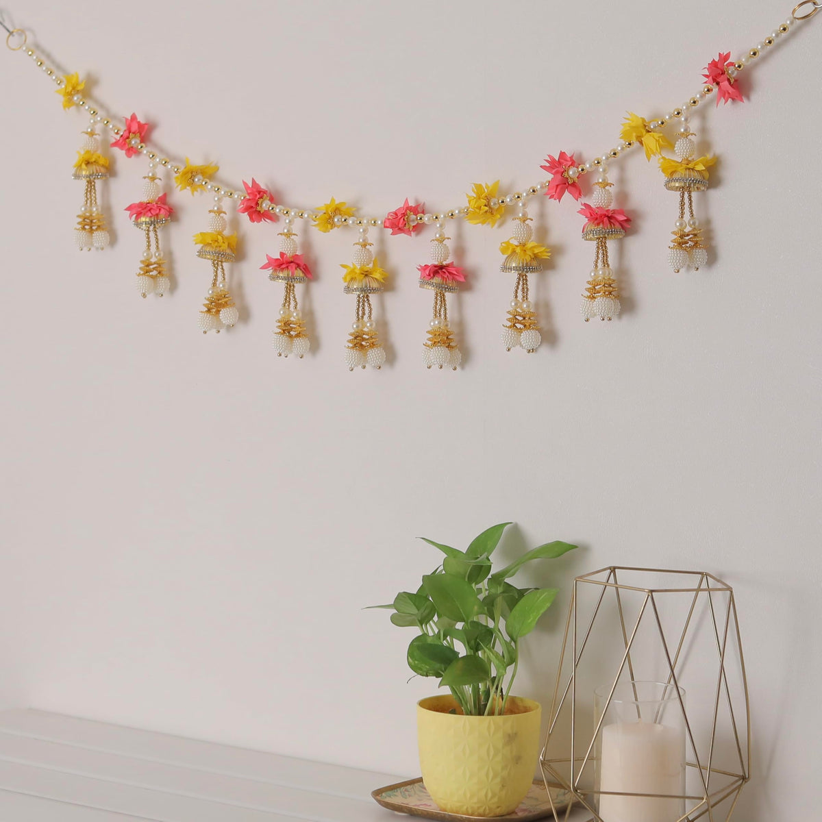 CRASTO INDIA Handcrafted Festive TORAN/BANDHANWAR #0130 (1 PC)  for Diwali, Dussehra, Ganesh Chaturthi, Janmashtami, Weddings,