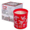 ROMIIE ZOI Christmas Scented Jar Candle - 6oz Soy Wax Candle - Frosty Frolic Infused with Pine Forest Aroma - with Beautiful Kee