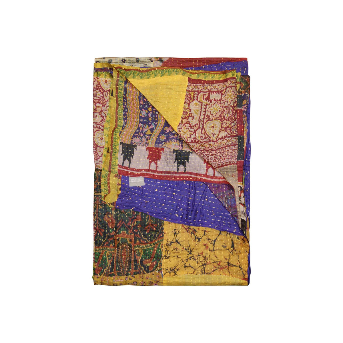 HomeRoots 0.1' x 50' x 70' Silk Multicolor Throws