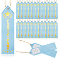 Zeyune 50 Pcs Participant Award Ribbon With Event Card And String Participant Star Point Top Award Ribbon Blue Participation Rib