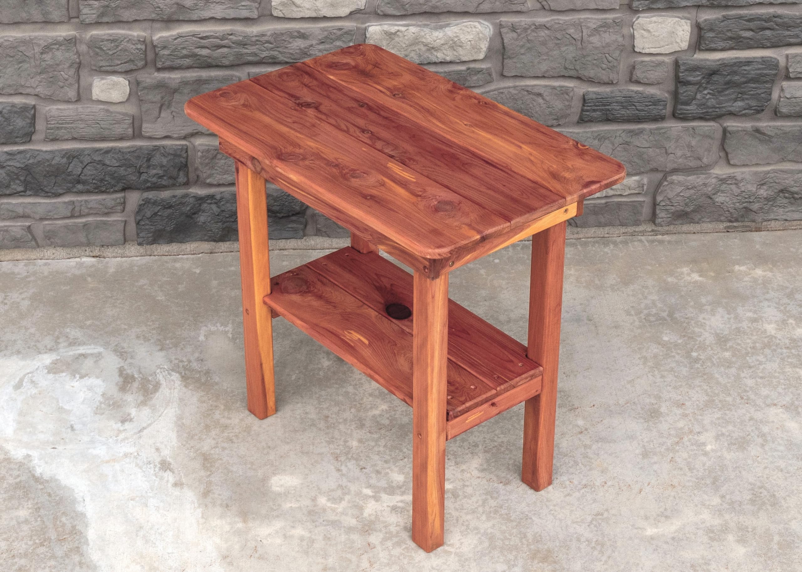 American Furniture Classics Rectangular Side Table, Natural Cedar