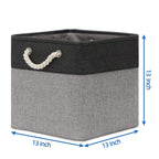 Temary Baskets 4 Pack Fabric Storage Cube Storage Baskets 13X13X13 Storage Cube Bins For Shelves With Handles, Basket For Organi