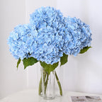 MARTINE MALL 3Pcs 21in Hydrangea Artificial Flowers, Latex Real Touch Hydrangeas Lifelike Large Hydrangea Flowers for Home Decor