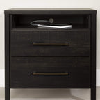 South Shore Gravity Nightstand, Rubbed Black