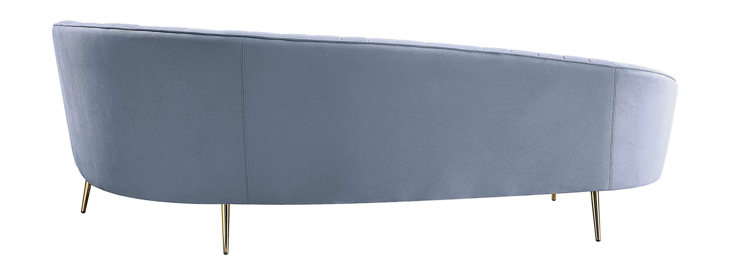 Acme Ballard Velvet Upholstered Sofa in Light Gray