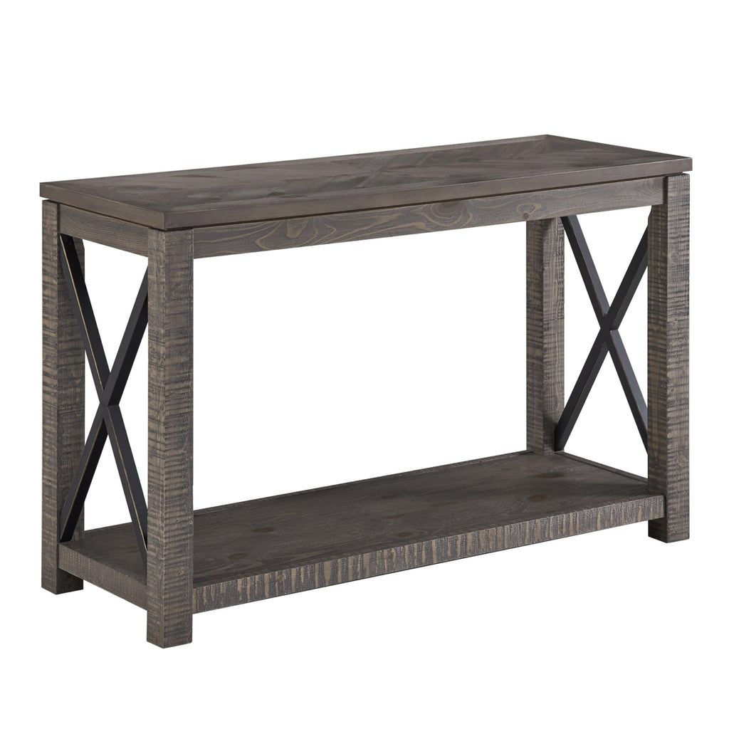 Steve Silver Dexter Vintage Rustic Style for Your Living Room Sofa Table, 48 x 18 x 30, Driftwood with Ruff-hewn Distressing