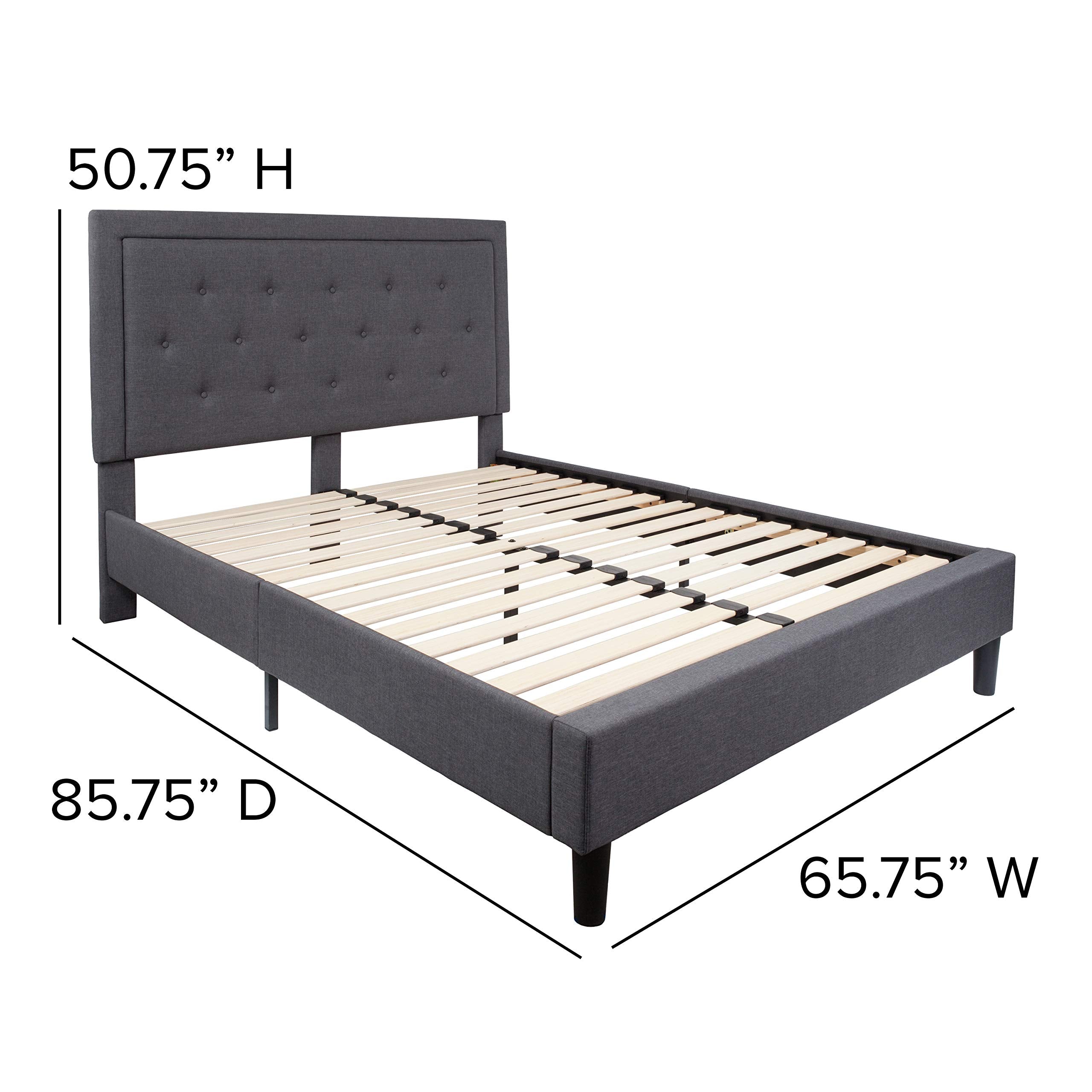 Flash Furniture Queen Platform Bed | Queen Size Platform Bed Frame With Headboard