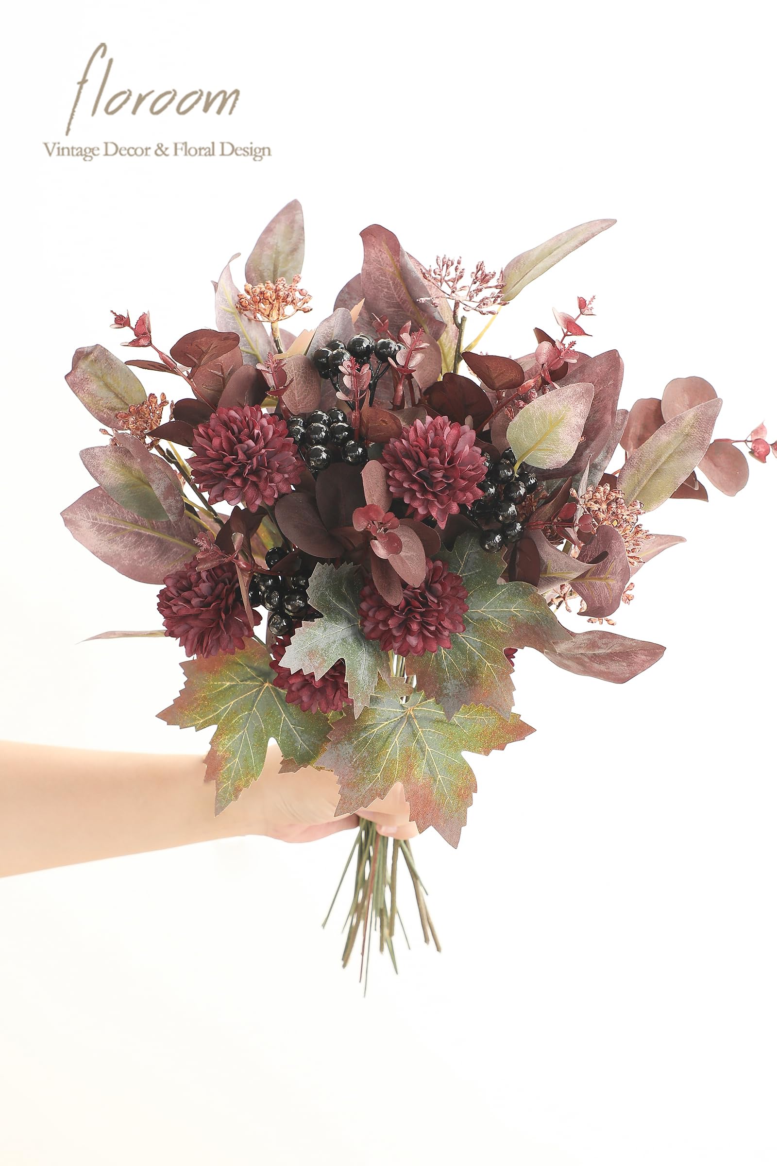 Floroom Artificial Greenery Stems Box Set, 36Pcs With 5 Kinds Of Faux Greenery Flowers Picks For Diy Bridal Bouquets Wedding Flo