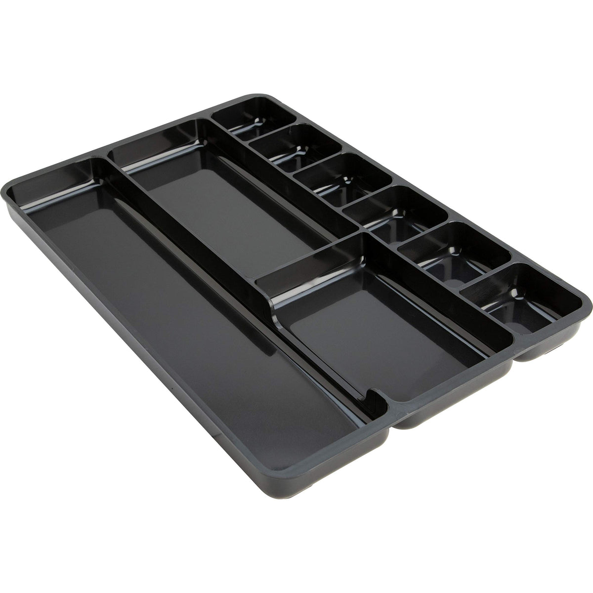 Lorell 60006 Drawer Organizer Tray, 9 Comp., 14-Inch Wx9-3/8-Inch Dx1-1/4-Inch H, Black