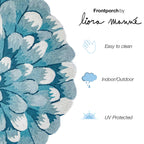 Liora Manne Mum Aqua Indoor/Outdoor Rug, 2'6' X 4'6' Half Round