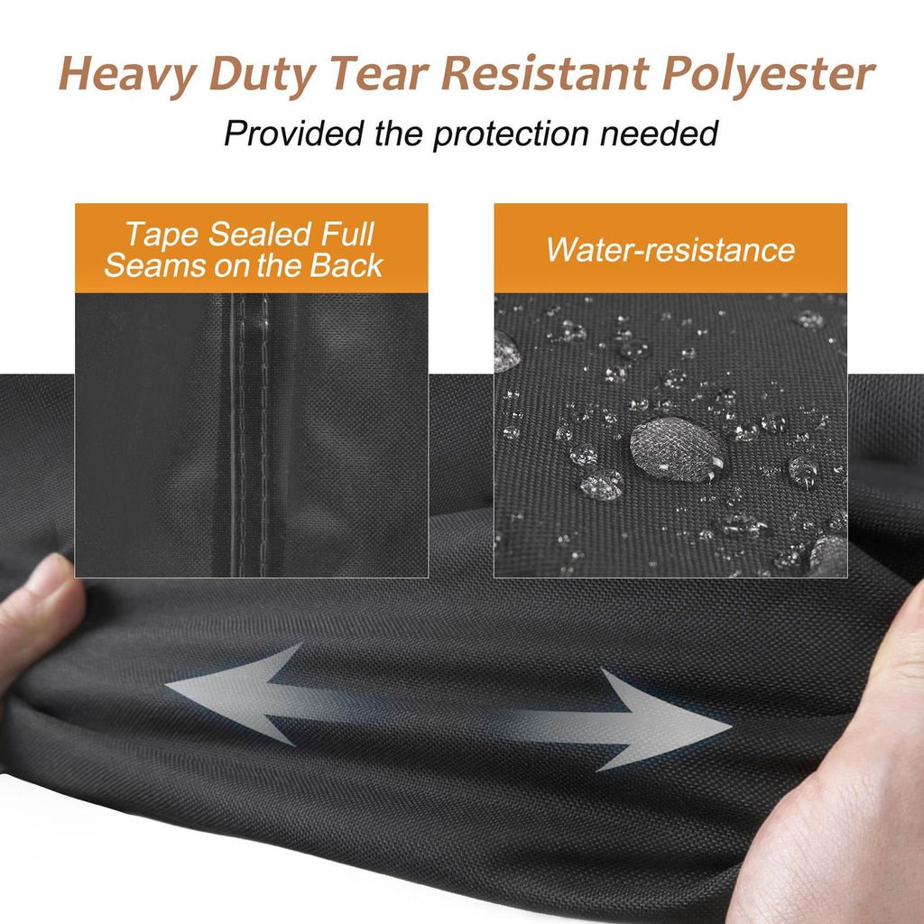 Nettypro Patio Table Cover Rectangular 78 X 52 Inch, Waterproof Outdoor Furniture Set Covers For Dining Table And Chair Rectangle, Black