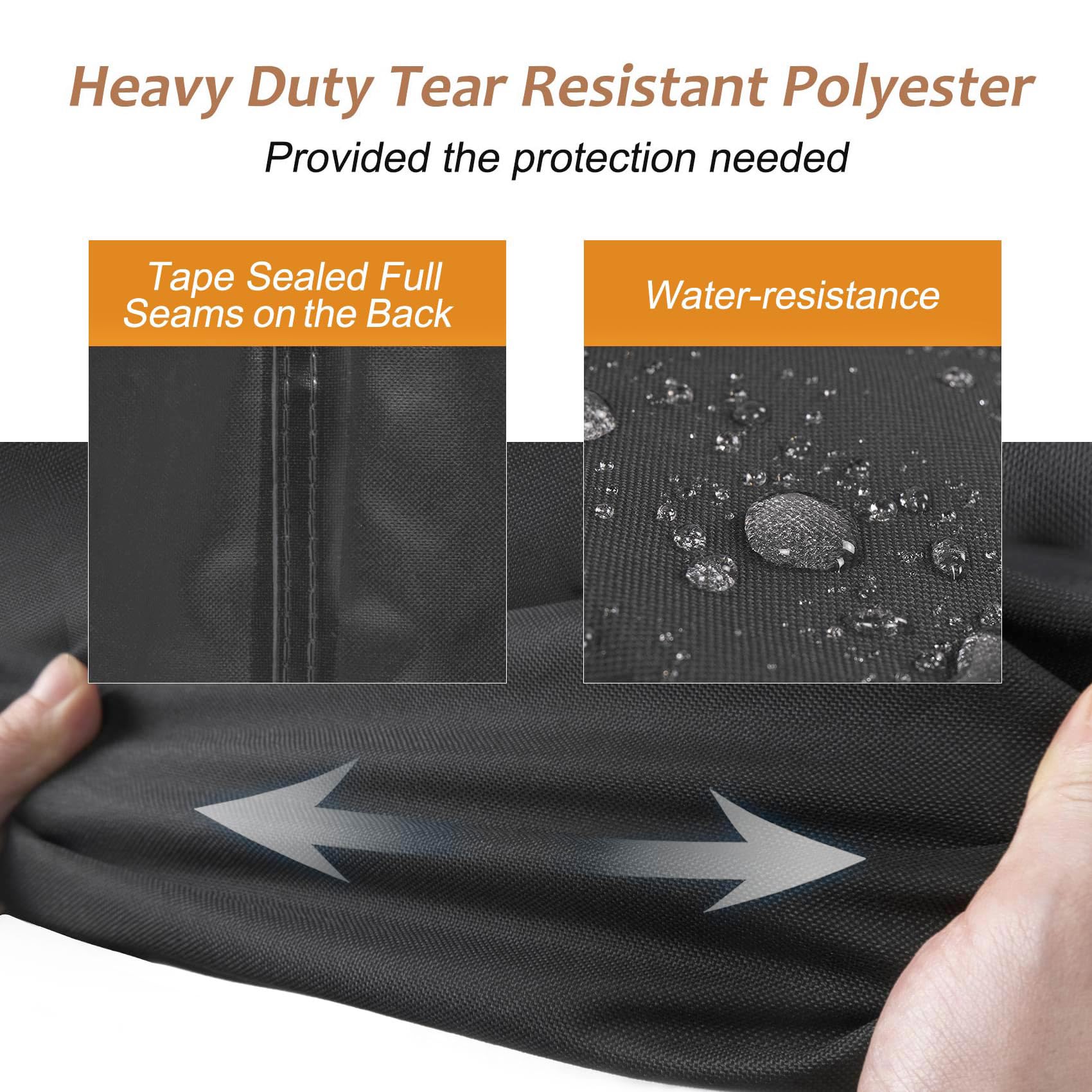 Nettypro Patio Table Cover Rectangular 78 X 52 Inch, Waterproof Outdoor Furniture Set Covers For Dining Table And Chair Rectangle, Black