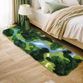 THRILRUG 24  68 Moss Hallway Runner Rug,Shag Carpet Leaf Bedroom Rugs Non Slip Bath Mat Laundry Rug Runner,Ultra Soft WashablePl