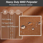 Nettypro Patio Sofa Bench Cover, Waterproof 600D Heavy Duty Outdoor Furniture 3 Seater Couch Cover, 79' Wx 38' Dx 35' H, Brown