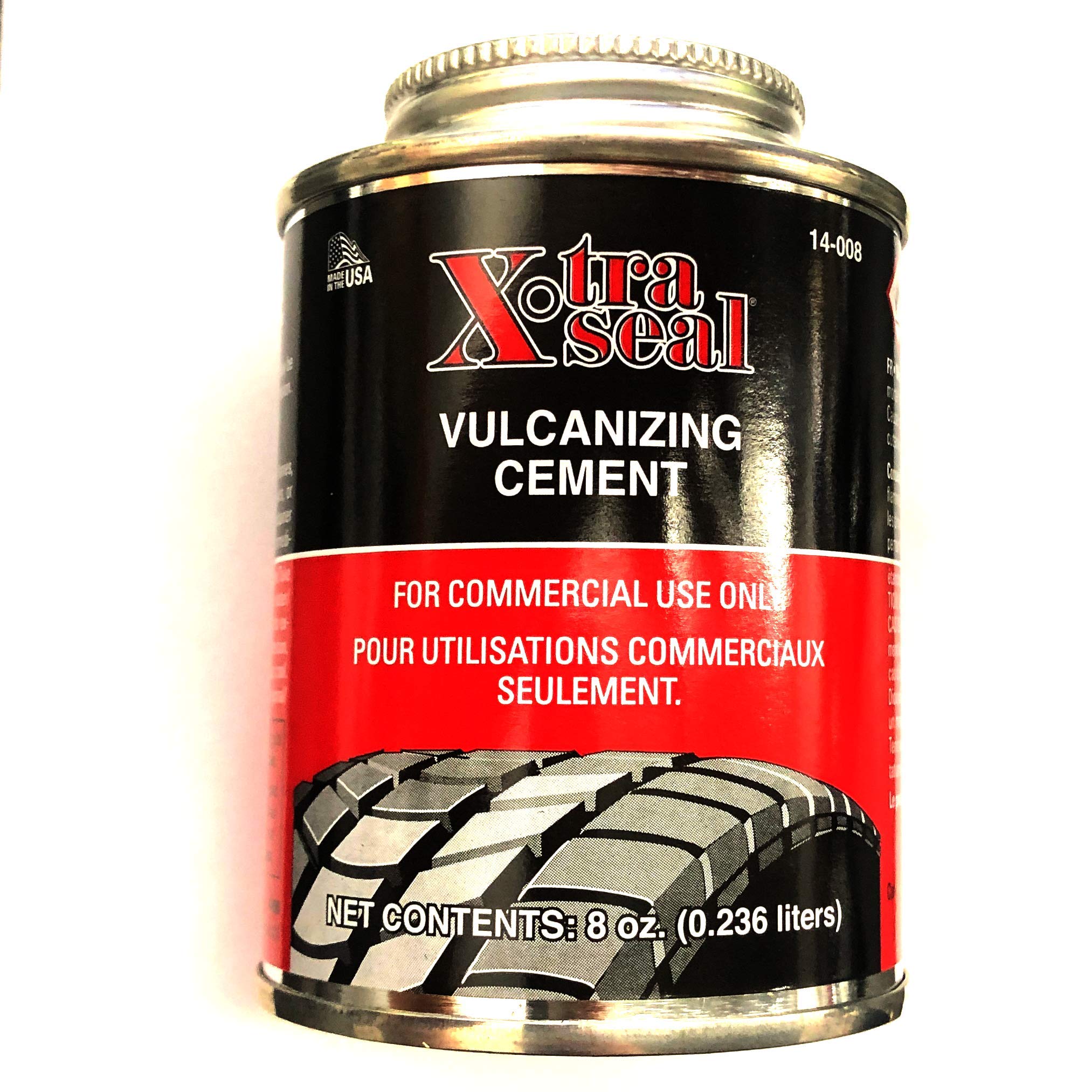 Chemical Vulcanizing Cement X-Tra Seal Tire Tube Patch 8 Oz (0.2366 Liters)
