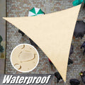 Colourtree 12' X 12' X 17' Custom Size Beige Tadt12 Triangle Waterproof Sun Shade Sail Upf50 Canopy Awning Shelter, 95% Uv Block